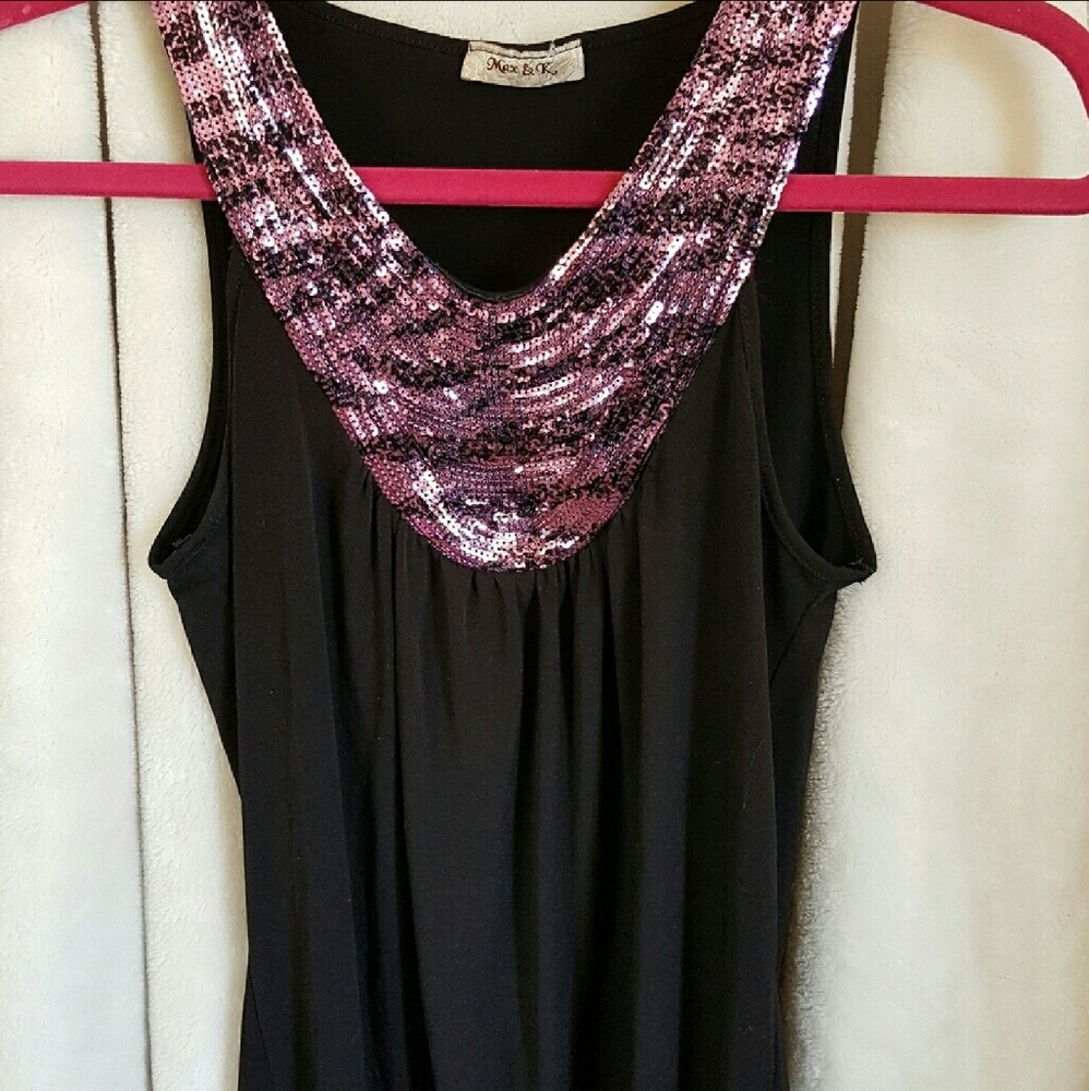 Zebra Print Sequined Top